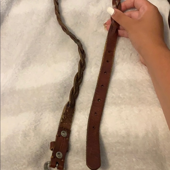 American Eagle Brown Leather Belt Set - Picture 6 of 8